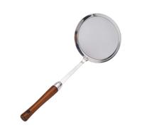 Amosfun Stainless Steel Skimmer Spoon and Kitchen Oil Filter Spoon with Wood Handle, 304 Multi-Functional Hot Pot Colander for Straining Noodles, Dumplings and Removing Oil