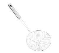 Amosfun Stainless Steel Spider Strainer Spoon Large Capacity Fine Mesh Skimmer for Frying Noodles and Food Kitchen Wire Skimmer Ladle for Quick Scooping and Draining