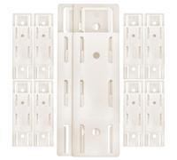 Amosfun Sticky Power Strip Holder 10PCS ABS Wall Mounted Socket Organizer for Office and Home Use