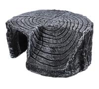 Amosfun Stump for Moist Hideout Resin Reptile and with Hidden Easy to Clean Basking Platform Decoration Pet Reptiles Suitable for Desert Landscapes and Aquariums