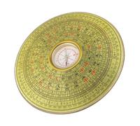 Amosfun Sturdy for Hanging Displaying and Decoration, Easy Desktop Alloy Chinese Compass with Vintage Style Golden Fengshui Supplies for Daily Taoist Buddhist Life