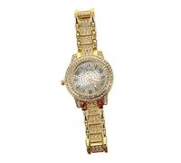 Amosfun Stylish Men Business Watch with Delicate Appearance, Golden Metal Quartz Wristband, Precise Movement Portable Wristwatch for Men in Office or Formal Occasions