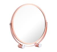 Amosfun Tabletop Makeup Mirror Desktop Cosmetic Mirror round Rose Gold Frame 360 Degree High-definition Stable Design for Women Indoor Outdoor Random Color