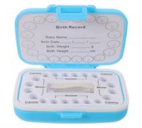 Amosfun Teeth Holder with Specific Labeled Sections Keepsake Box, Tooth Storage Box Compact and Portable Design for Home Display and Travel, for Small Keepsakes and Hair