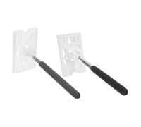 Amosfun Telescoping Parking Ticket Clip and Card Holder Set, and White Extendable Vehicle Permit Hangers for Car Parking Access and Permit in Residential and Commercial Lots