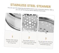 Amosfun Thickened Stainless Steel Steamer Plate Versatile Cooking Tray for Home Use Lightweight Food Steamer Basket Suitable for Bread Rice Eggs Fish Corn