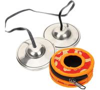 Amosfun Tibetan Copper Cymbals Bell Chime for Meditation and Yoga Classes, Simple Design with Unique Long Ringing Tones, Light Weight and Easy to Store, Pair for Relaxation and Mindfulness