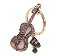 Amosfun Tiny Violin Metal Charm Keyring for Music Lovers Lightweight Accessory for Backpacks and Purses for Friends and Family