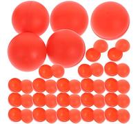 Amosfun Toy Accessories Plastic Balls Bingo Game Hollow 40 mm Party Accessories Pack of 25,Red