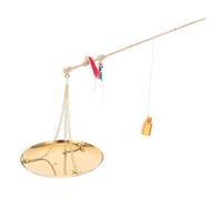 Amosfun Traditional Chinese Medicine Copper Scale Retro Handheld Portable Multi Purpose Diet Weighting Tool for Baking Cooking and Small Business Use