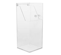 Amosfun Transparent Gloves and Mask Dispenser Box with Lid Wall-mountable Organizer for Gloves and Masks Desktop Storage Container with Separate Compartments for Quick Identification and