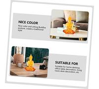 Amosfun Transparent Resin Buddha Sculpture Zen Style Figurine Home Decor Positive Energy Blessing Compact Lightweight Adornment for Desktop Mall