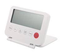 Amosfun Travel Alarm Clock Digital Flip Cover Silent Portable Lightweight White with Backlight for Bedroom Office and Travel - Battery Not Included