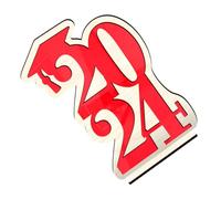 Amosfun Unique 2024 Wooden Sign for Graduation Decor Desk Ornament Party Favor Class of 2024