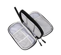 Amosfun USB Cables Storage Bag Data Cable Bag Compact Polyester Oxford Cloth Practical Fashionable for Business Trip Travel Black