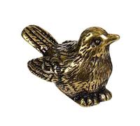 Amosfun Vintage Brass Sparrow Figurine Retro Bird Statue Decor Compact Desktop Ornament with Delicate Craftsmanship and Elegant Golden Finish for Home and Office Display