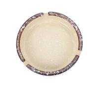 Amosfun Vintage Ceramic Ashtray Home Desktop Ash Holder Decorative Retro Style Underglaze Finish Suitable for Office and Mall Table Display