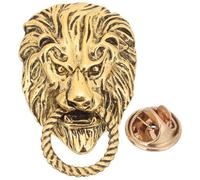 Amosfun Vintage Lion Brooch Pin for Men Retro Antique Gold Animal Lapel Clothing Accessory Decorative Pin Suitable for Jackets and Suits