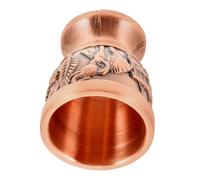 Amosfun Vintage Metal Shot Glass with Elephant Pattern Compact Liquor Cup Inspired by Ancient Chinese Design Portable Retro Goblet for Dinner Travel and Home Bar Use