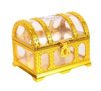 Amosfun Vintage Pirate Chest Decorative Box Treasure Hunt Toys Storage for Halloween Parties