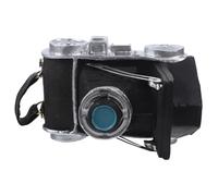 Amosfun Vintage Resin Camera Ornament, Retro Camera Figurine Keepsake Colletible, Miniature Photo Shooting Figurines, Movie Night Themd Party Cake Decoration (13x10cm)