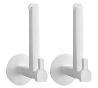 Amosfun Wall-Mounted Clothes Hanger White Ps Material 2pcs for Organizing Clothes and Small Items Suitable for Smooth Walls, for Offices and Living Rooms