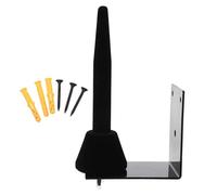 Amosfun Wall-mounted Flute Rack Flute Clarinet Holder Sturdy Iron Metal Stable Bracket Strong Support Black 3 Screws for Musical Instrument Display