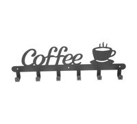 Amosfun Wall-Mounted Mug Shelf for Mugs Creative Cup Holder Storage Rack for Kitchen Wall Decor Black Iron Craft