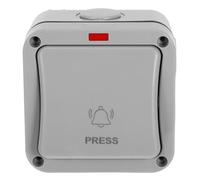 Amosfun Waterproof Wall Mounted Momentary Push Button Switch for Electric Gate Opener and Garage Door Start, Outdoor Single Control Button for Garden, Bathroom, and Access Systems