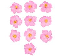 Amosfun Wedding Decor 10pcs Hawaiian Hibiscus Flower Luau Flowers Artificial Tropical Flowers Fake Flowers for Making Hair Clip Head Wreath Vine Party Decoration White Artificial Flowers