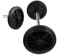 Amosfun Wheelie Bin Wheels Replacement with Hollow Shaft, Plastic Rubber Wheel for Garbage Can, Easy Steering and Secure Grip, for Hospitals and Day Care Trash Can Mobility