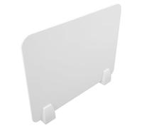 Amosfun White Pvc Wood-plastic Composite Desk Partition Screen, Sneeze Guard Barrier Board for Students and Employees, Ensures Safe Interaction in Classroom or Office, Desk Divider