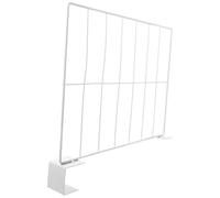 Amosfun White Supermarket Shelf Divider Steel Wire Commodity Baffle for Organized Display in Grocery Stores Malls Shops and Food Markets