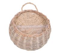 Amosfun Wicker Hanging Basket Wall Mounted Plant Storage Basket Rustic Farmhouse Decor for Front Door Kitchen Pantry Sustainable Willow Woven for Flowers and Home Organization