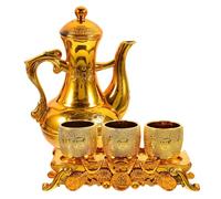 Amosfun Wine Cups and Tea Cup Set Reusable offering Cups and Wine Kettle for Worshipping Deities Temple offering Supplies Home Ceremony 1 Set