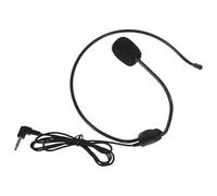 Amosfun Wired Headset Microphone for Speakers with 3.5mm Jack 4pcs | Black Plastic, Adjustable Boom Arm, Hands-free Fit, for Tour Guides, Worship Services and Live Performance