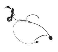 Amosfun Wired Headset Microphone Head-mounted Mic with Flexible Boom Mini Megaphone Voice Amplifier for Teachers Tour Guides Singing Black