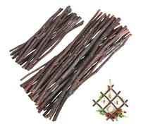 Amosfun Wood Craft Sticks Bundle 50pcs (20cm 20pcs + 30cm 30pcs) Natural Wooden Twigs for DIY Crafts, Rustic Log Branches for Home Decor and Festival Decoration