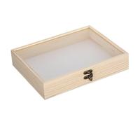 Amosfun Wood Insect Display Box 26X20X5Cm Large Solid Wood Butterfly Specimen Case with Glass Cover for Insect Collectors Educational Display and Preservation