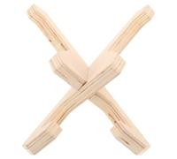 Amosfun Wood Skateboard Rack Floor Stand 1 Pair - Wooden Skateboard Display Organizer with Snowboard Storage Hook for Home Garage Indoor Use