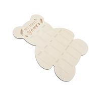 Amosfun Wooden Bear-shaped Milestones Frame 12 Monthly Photo Display Board for First Year Keepsake Nursery Decoration