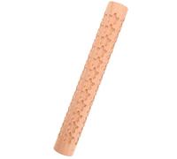 Amosfun Wooden Clay Pattern Roller for Pottery and ’ Crafting, Small Embossed Dough Rolling Pin, Early Education Ceramic Tool for Handcrafts and DIY Art Projects