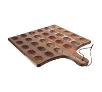 Amosfun Wooden Deviled Egg Tray for Serving Reversible Design Divided Compartments for Kitchen Countertop Display Holds Eggs