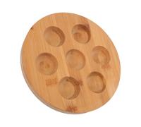 Amosfun Wooden Egg Holder Countertop 7-hole Acacia Egg Tray Storage Organizer for Kitchen and Refrigerator Platter for Home Use