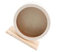 Amosfun Wooden Hamster Running Wheel Hamster Jogging Wheel Silent Exercise Entertaining Beige Pet Exercise Roller for Small Pets Friends Or Families Who Have A Small