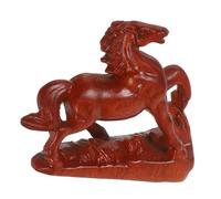 Amosfun Wooden Horse Figurine Feng Shui Statue Handcarved Vintage Decor for Home Office Symbol of Strength Ambition Motivational for Year Horse
