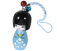 Amosfun Wooden Kimono Doll for Pendant Keychain Japanese Style and, Lightweight Portable Cartoon Key Pendant, Decoration Color Color Bag Phone for On-the-go Use