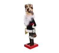 Amosfun Wooden Lady Nutcracker Figure Blush Wrapping, Female Nutcracker Doll Ornament for Xmas Home Decoration, Desktop Christmas Puppet Figurine for Mantel and Party
