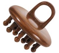 Amosfun Wooden Massage Comb Wide Tooth Hair Detangler Comb with Comfortable Grip Brown for Christmas and Scalp Care