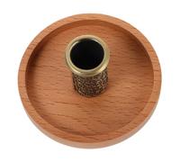Amosfun Wooden Moxa Sticks Holder Stable Ashes Catcher Scent Wood Stand for Home Spa Moxibustion Therapy Portable Walnut Wood Base for Moxa Stick Burning